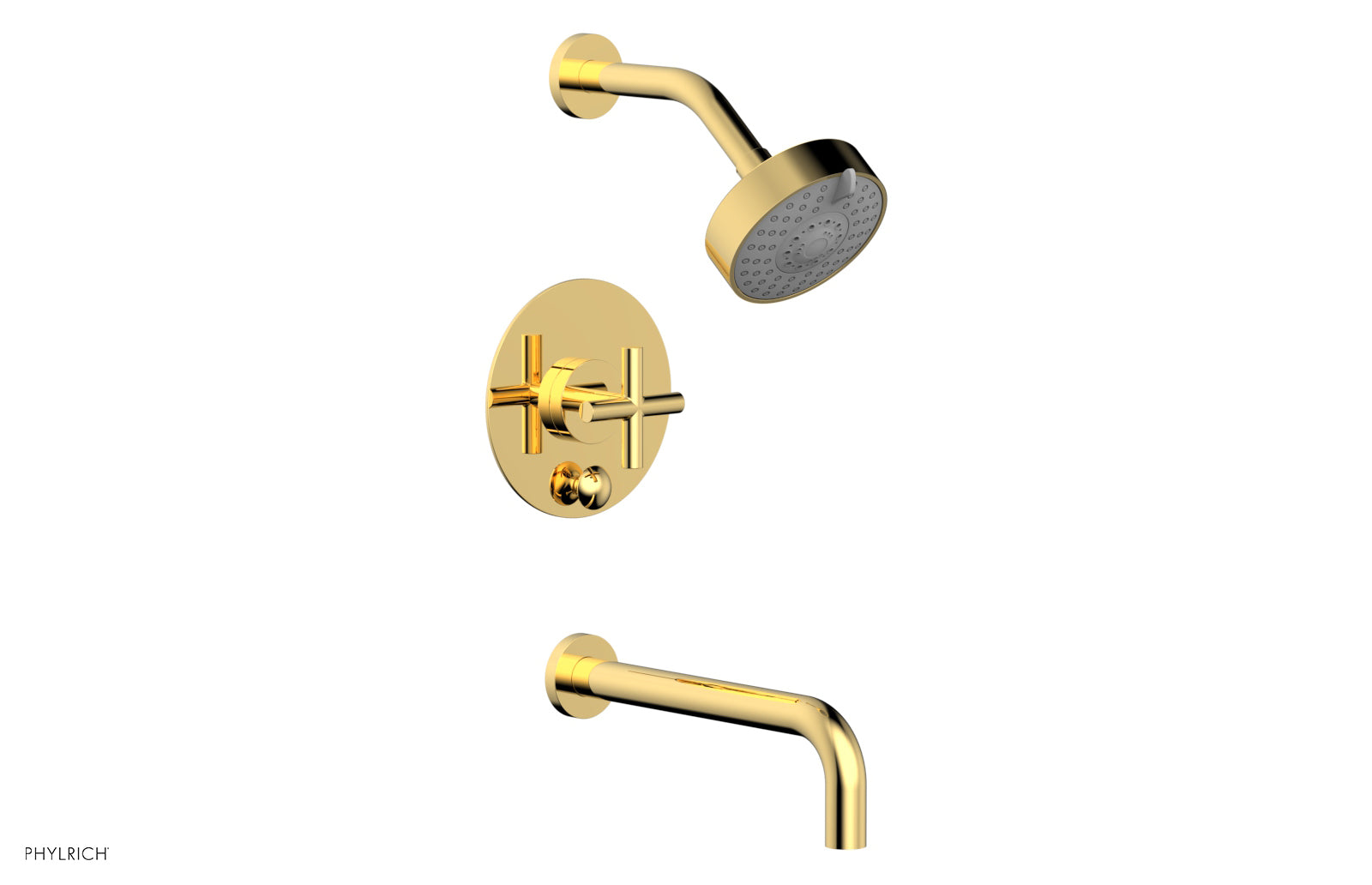 TRANSITION - Pressure Balance Tub & Shower Set 10" Spout -  Cross Handle 120-26-10