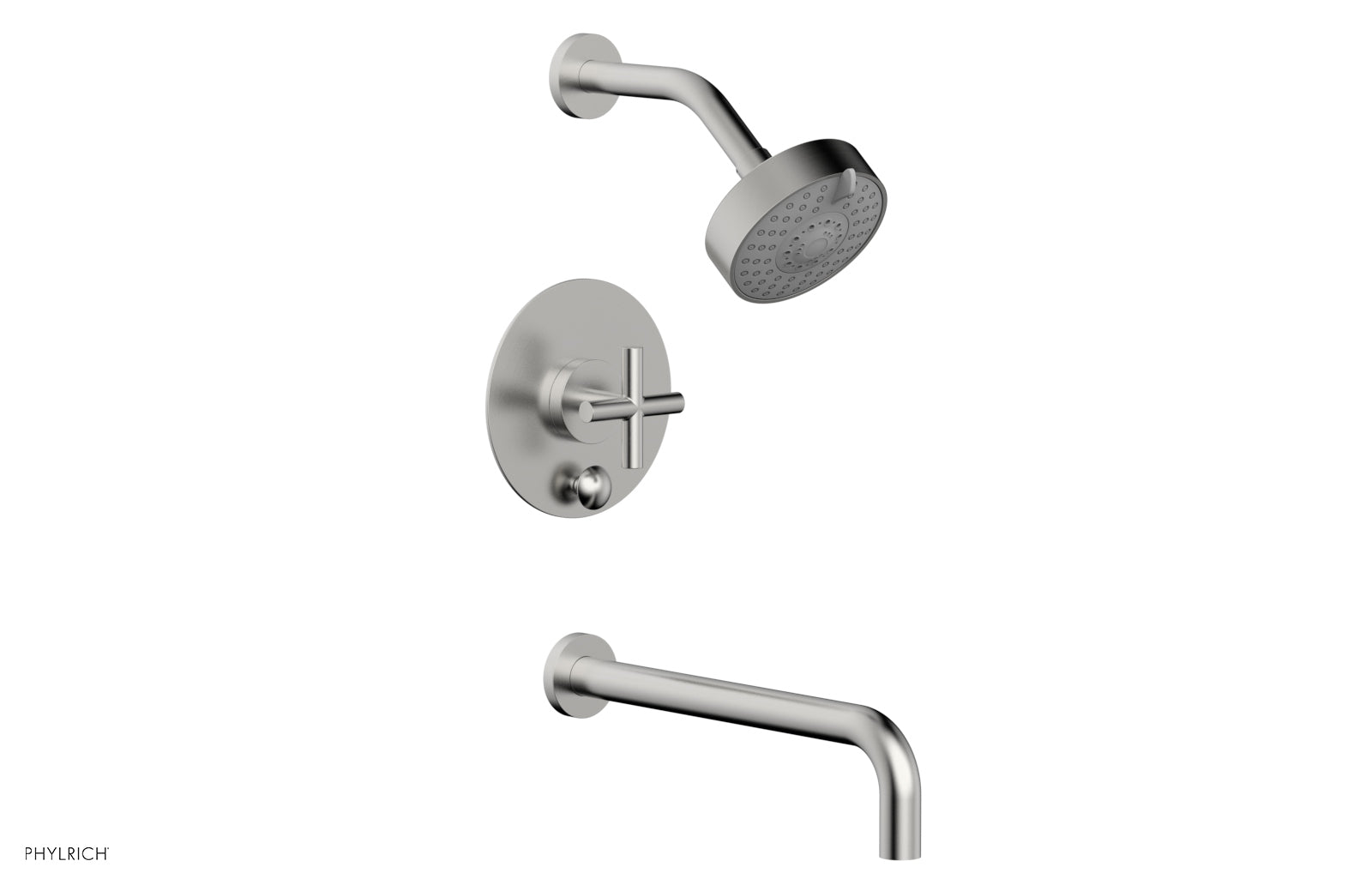 TRANSITION - Pressure Balance Tub & Shower Set 12" Spout -  Cross Handle 120-26-12