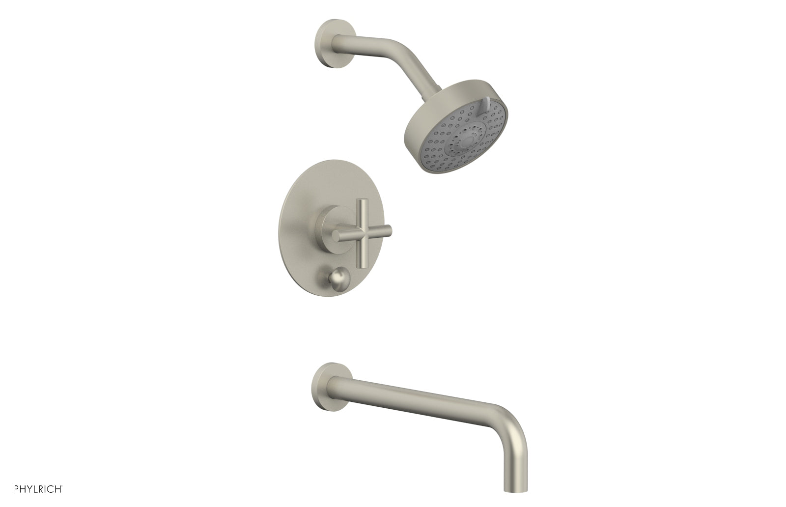 TRANSITION - Pressure Balance Tub & Shower Set 12" Spout -  Cross Handle 120-26-12