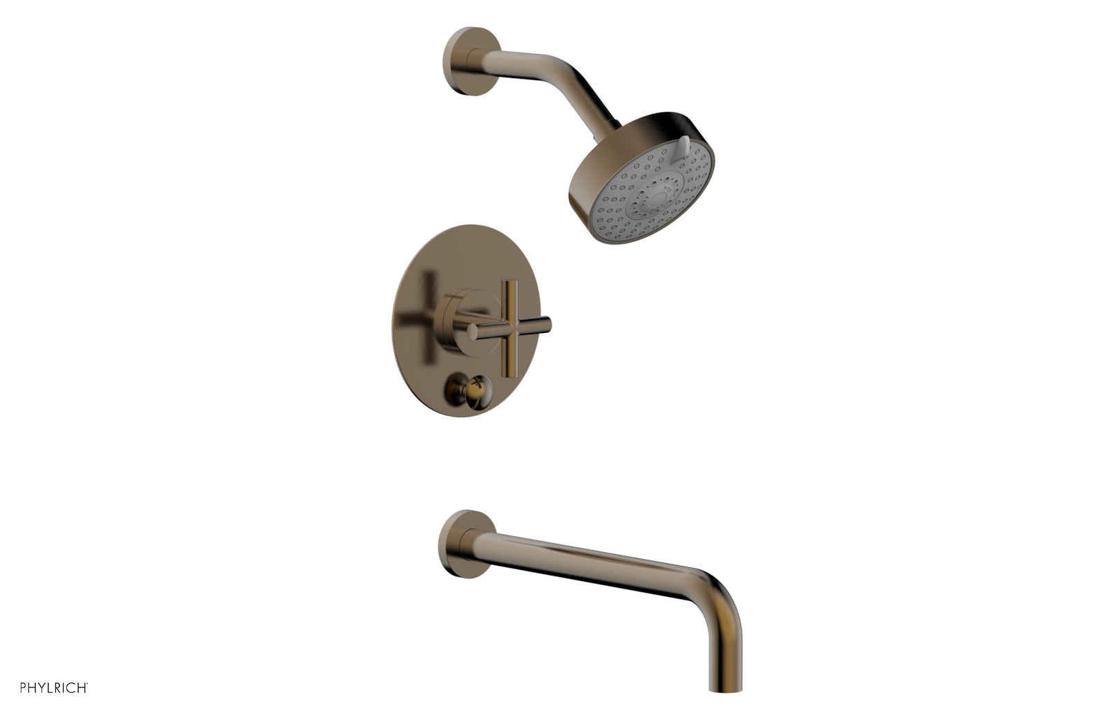 TRANSITION - Pressure Balance Tub & Shower Set 12" Spout -  Cross Handle 120-26-12