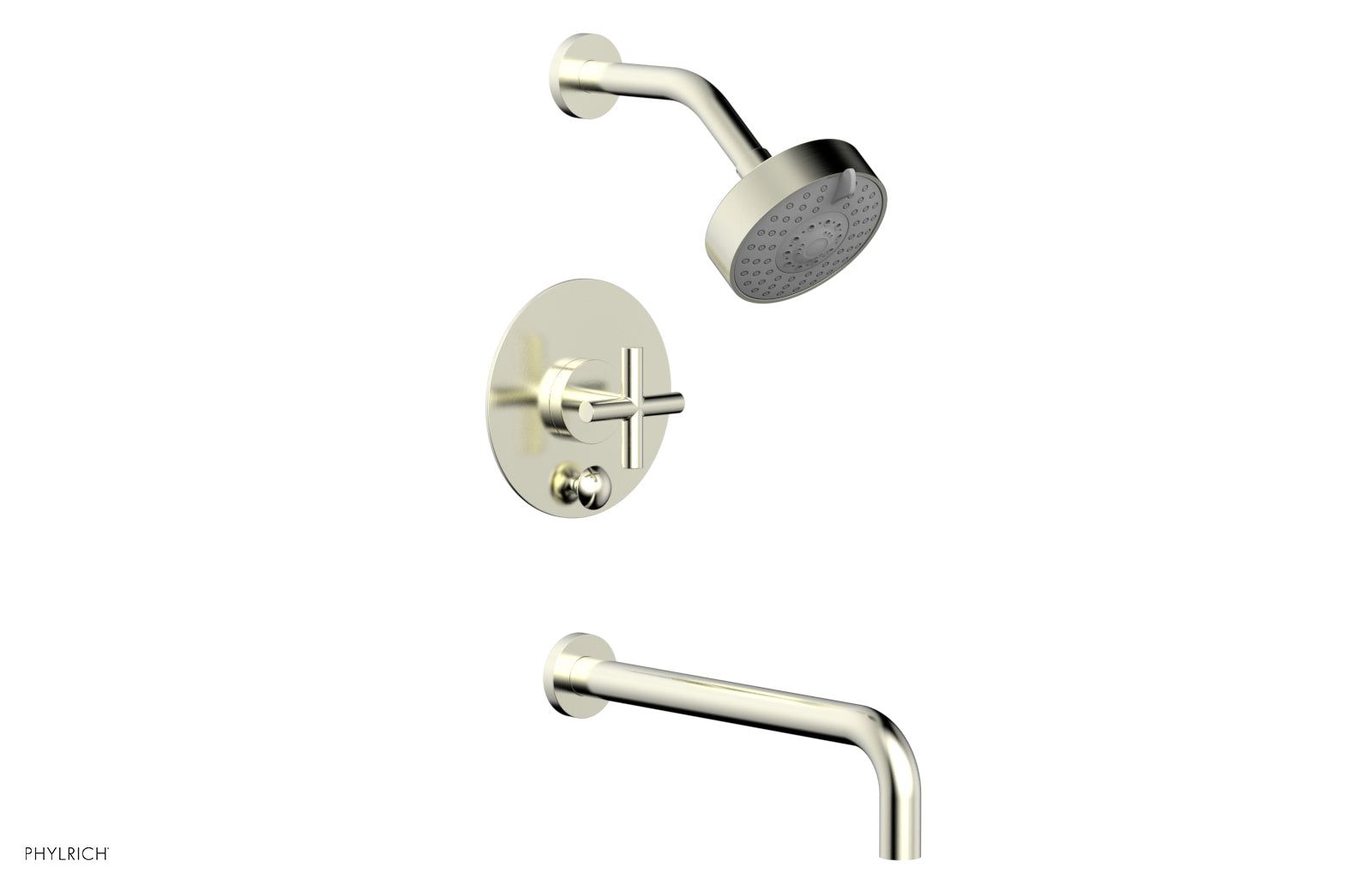 TRANSITION - Pressure Balance Tub & Shower Set 12" Spout -  Cross Handle 120-26-12