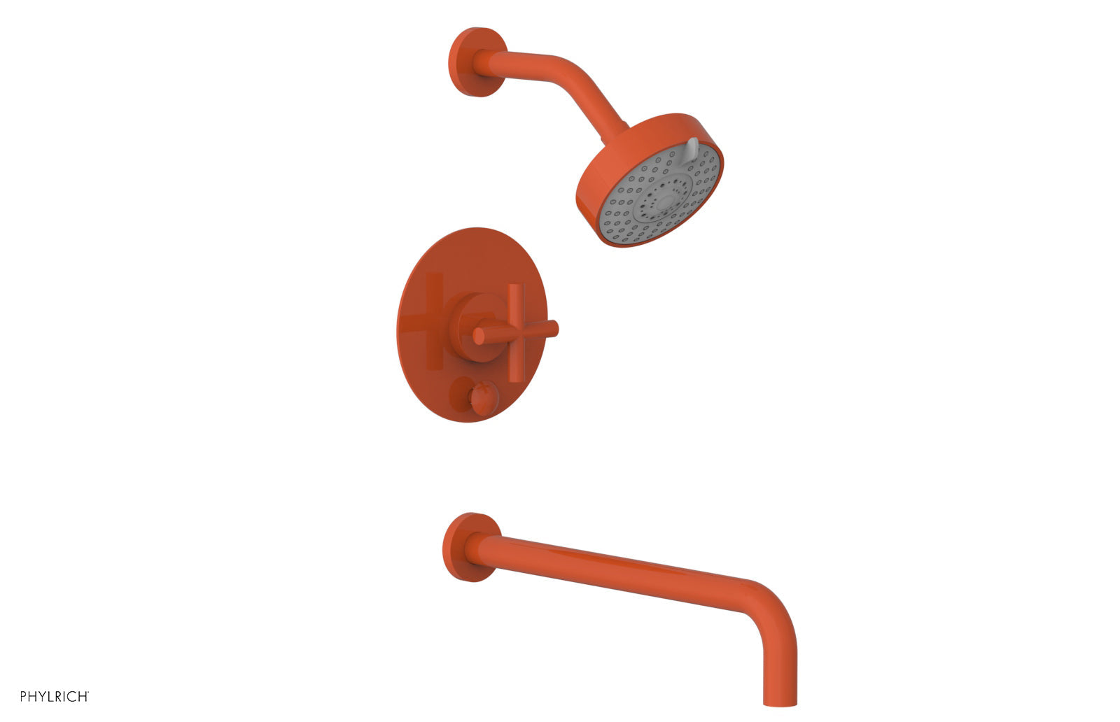 TRANSITION - Pressure Balance Tub & Shower Set 14" Spout -  Cross Handle 120-26-14