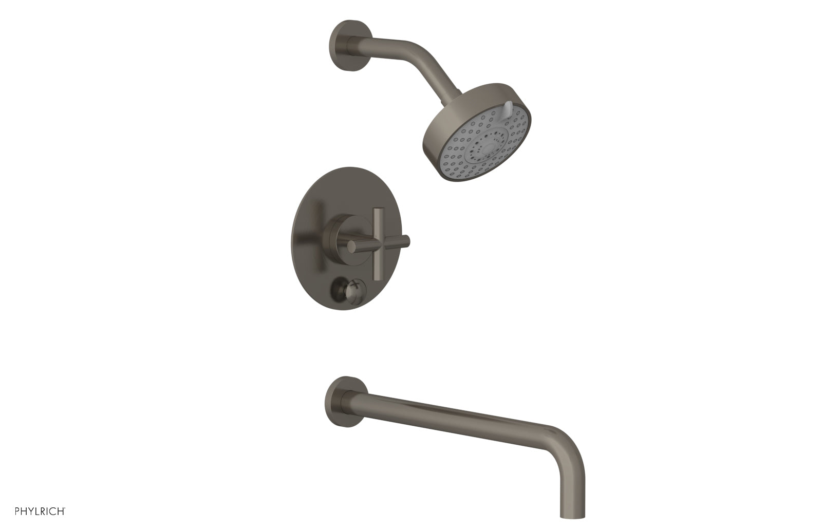 TRANSITION - Pressure Balance Tub & Shower Set 14" Spout -  Cross Handle 120-26-14