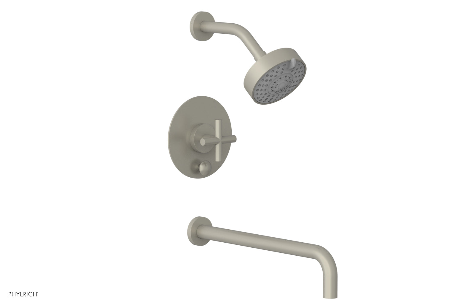 TRANSITION - Pressure Balance Tub & Shower Set 14" Spout -  Cross Handle 120-26-14