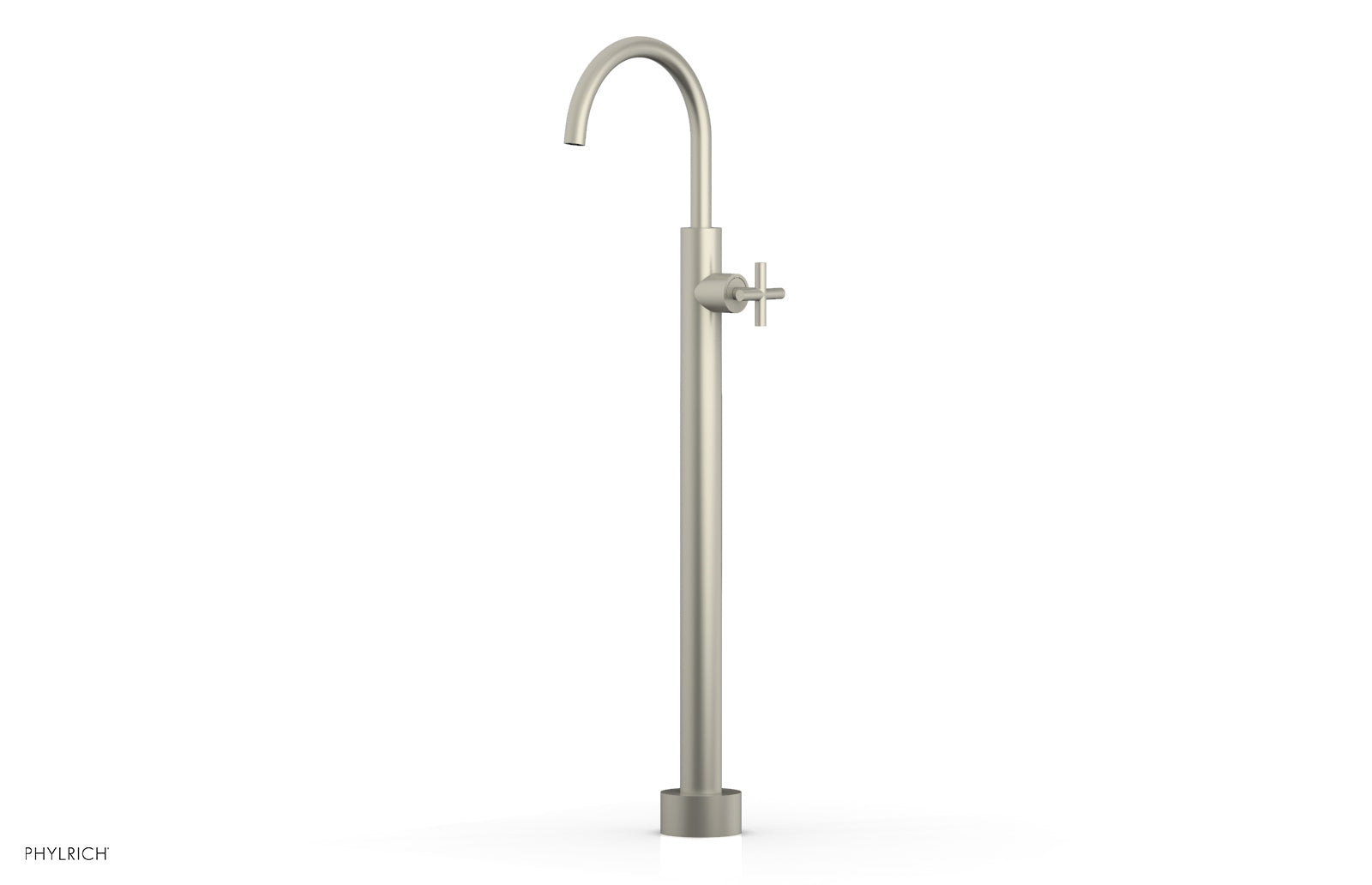 TRANSITION Tall Floor Mount Tub Filler - Cross Handle 120-44-02
