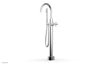 TRANSITION Low Floor Mount Tub Filler - Cross Handle with Hand Shower 120-44-03