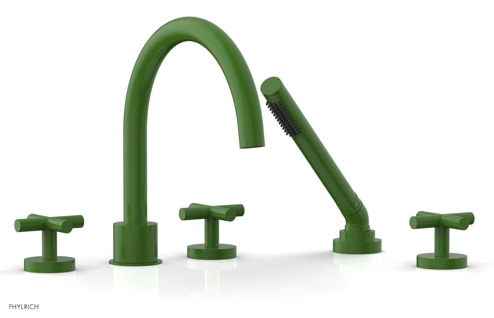 TRANSITION - Deck Tub Set with Hand Shower - Cross Handles 120-48