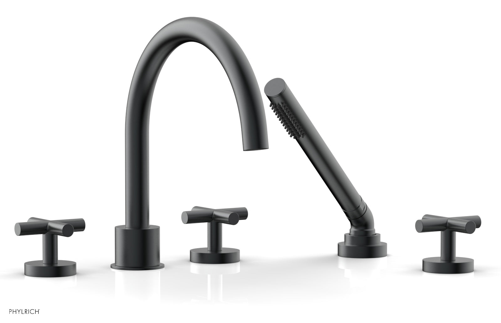 TRANSITION - Deck Tub Set with Hand Shower - Cross Handles 120-48