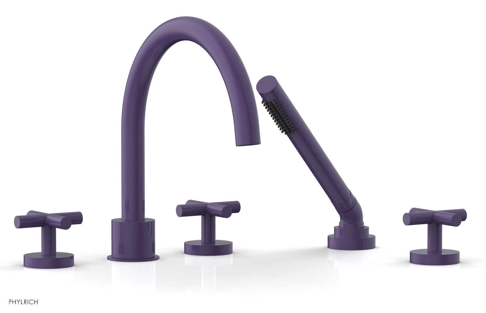 TRANSITION - Deck Tub Set with Hand Shower - Cross Handles 120-48