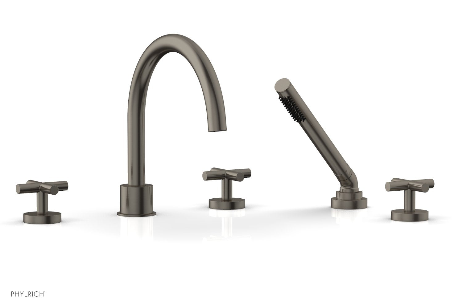 TRANSITION - Deck Tub Set with Hand Shower - Cross Handles 120-48