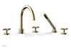 TRANSITION - Deck Tub Set with Hand Shower - Cross Handles 120-48