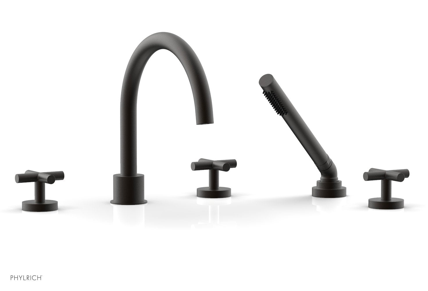 TRANSITION - Deck Tub Set with Hand Shower - Cross Handles 120-48