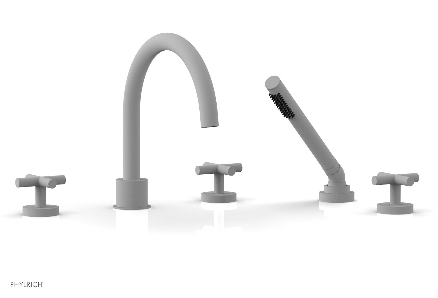 TRANSITION - Deck Tub Set with Hand Shower - Cross Handles 120-48