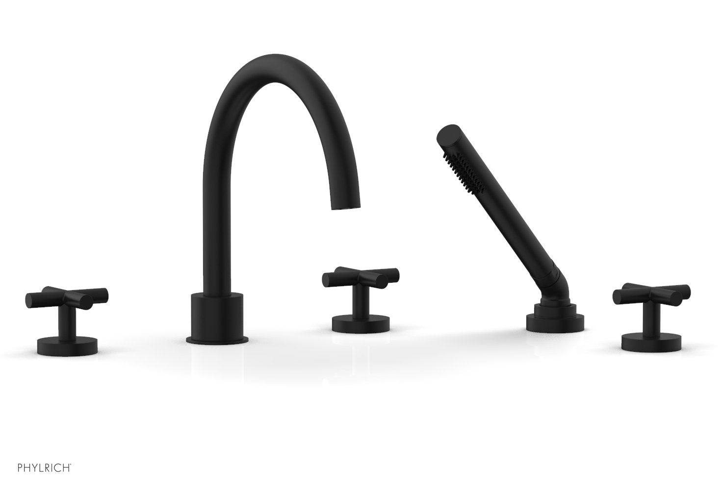 TRANSITION - Deck Tub Set with Hand Shower - Cross Handles 120-48
