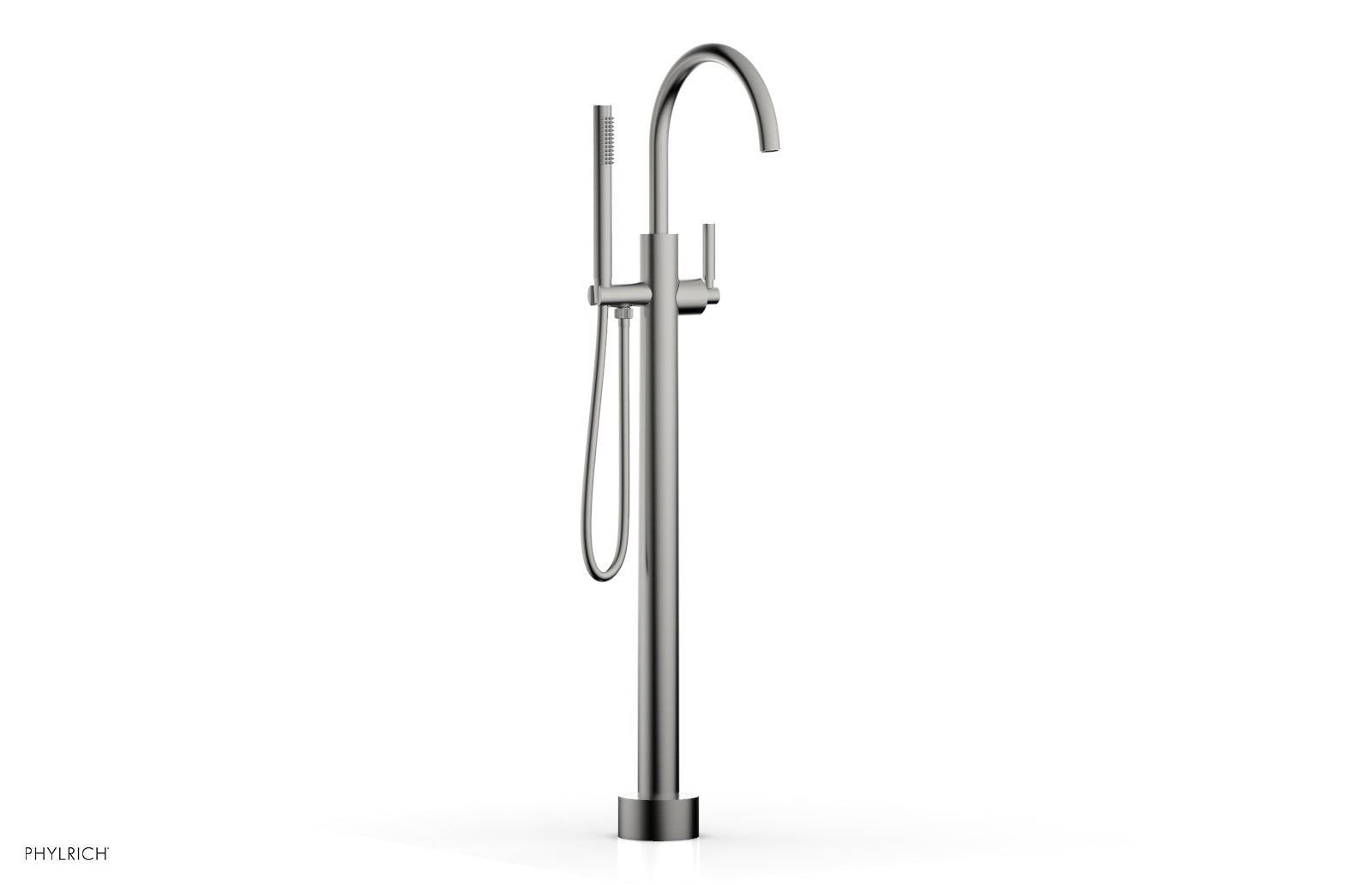 BASIC Tall Floor Mount Tub Filler - Lever Handle with Hand Shower D130-44-01