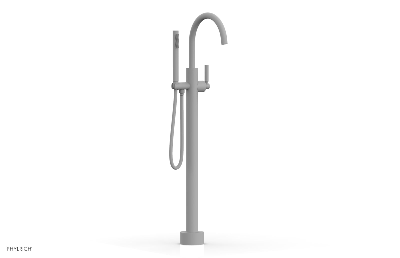 BASIC Tall Floor Mount Tub Filler - Lever Handle with Hand Shower D130-44-01