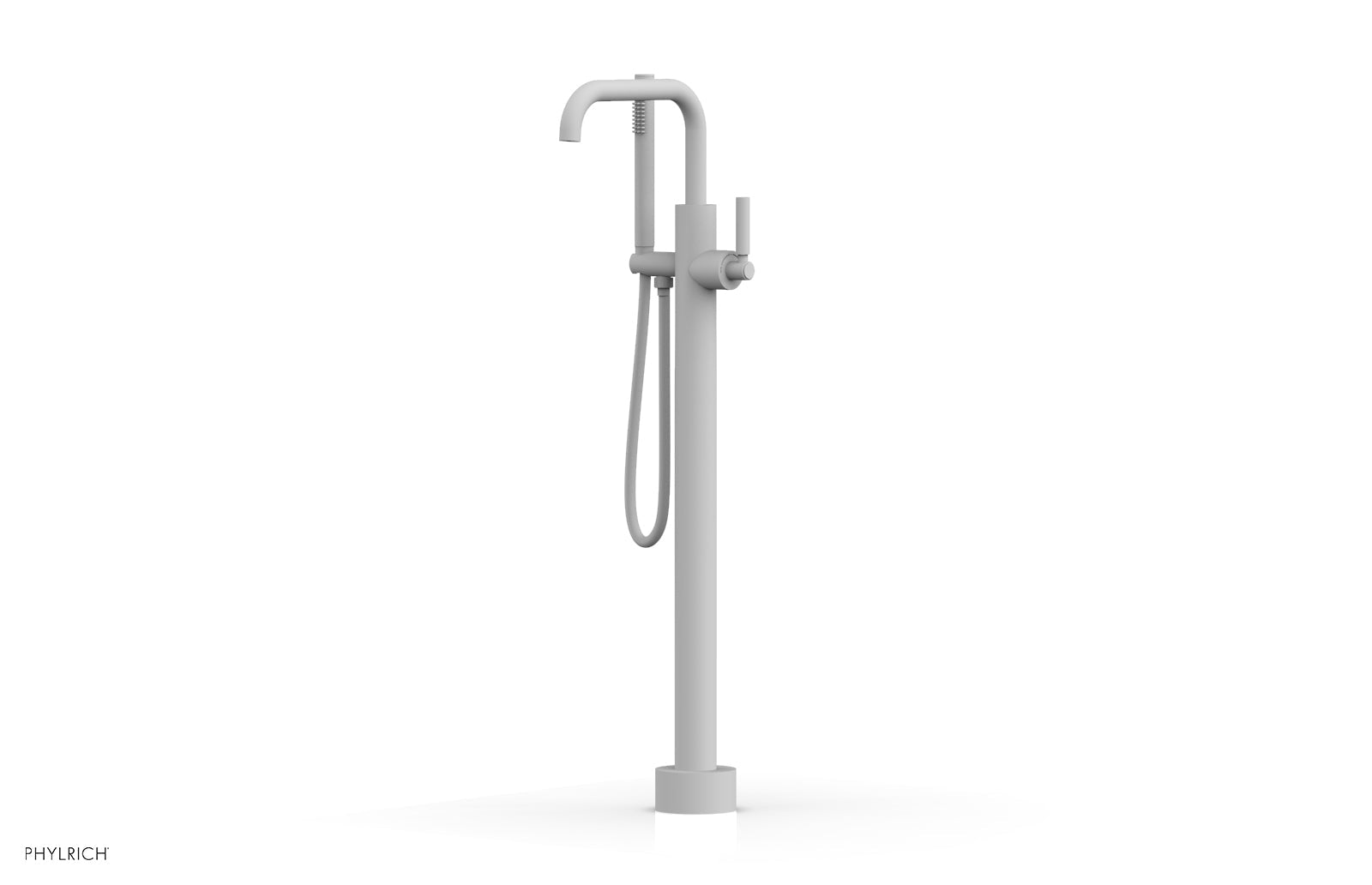 BASIC Tall Floor Mount Tub Filler - Lever Handle with Hand Shower D130-45-01