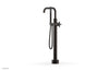 BASIC Low Floor Mount Tub Filler - Cross Handle with Hand Shower D131-45-03