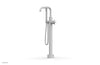 BASIC Low Floor Mount Tub Filler - Cross Handle with Hand Shower D131-45-03