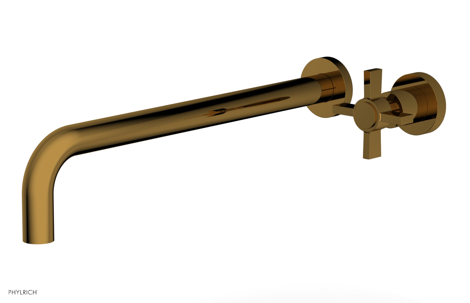 Basic 14" Single Handle Wall Lavatory Set - Cross Handle D132-18