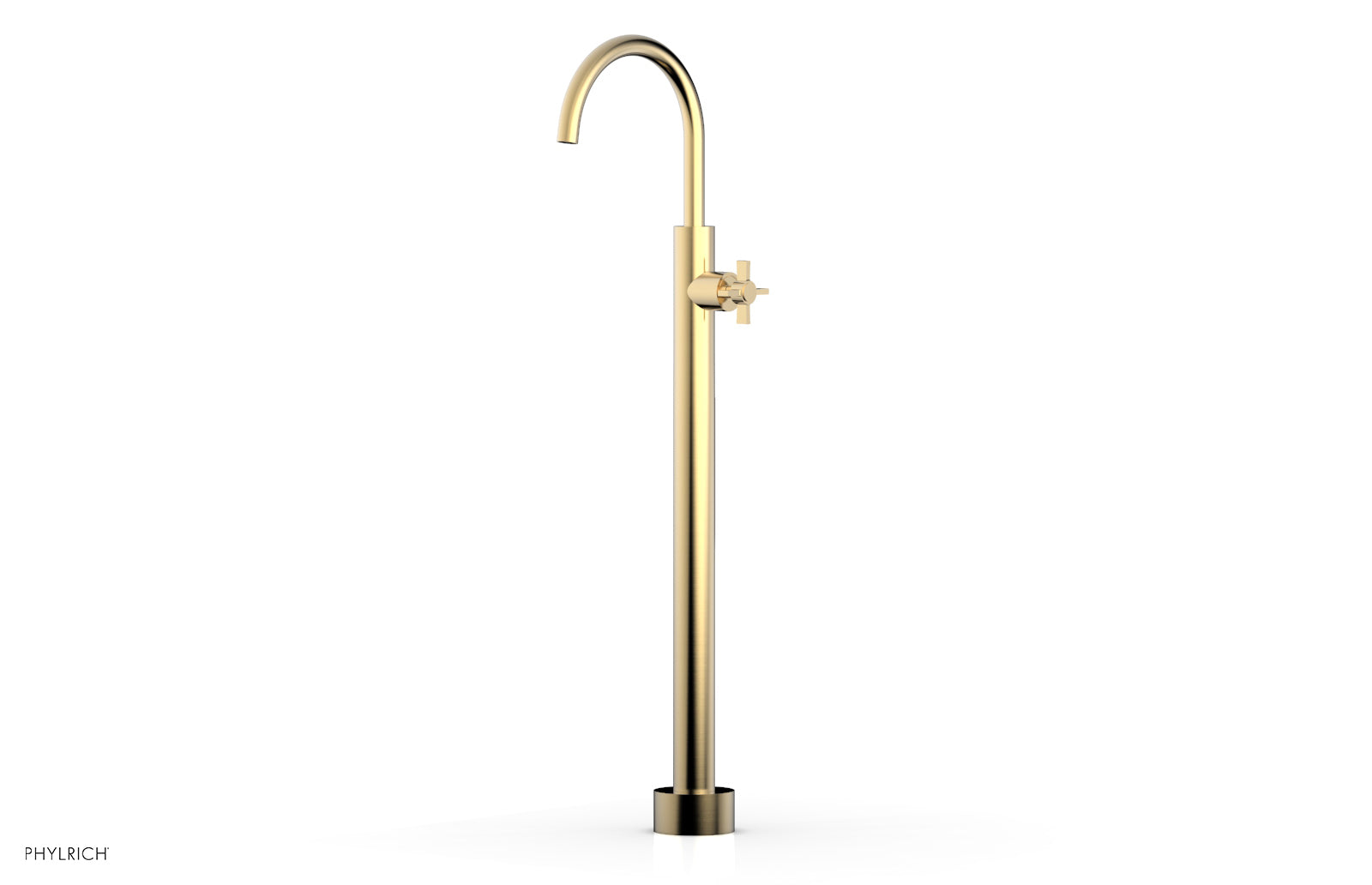 BASIC Tall Floor Mount Tub Filler - Cross Handle D132-44-02