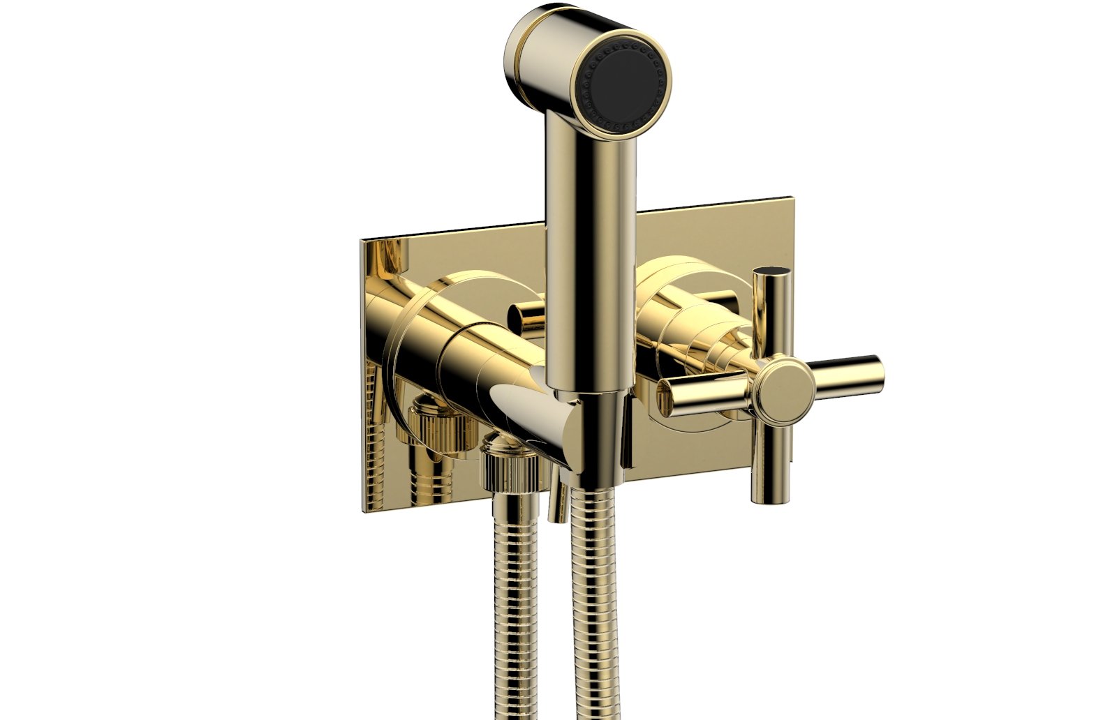 BASIC Wall Mounted Bidet, Tubular Cross Handle 134-65