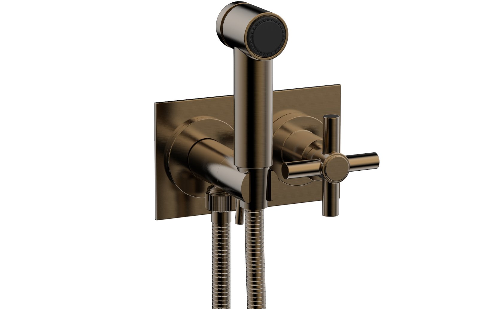 BASIC Wall Mounted Bidet, Tubular Cross Handle 134-65