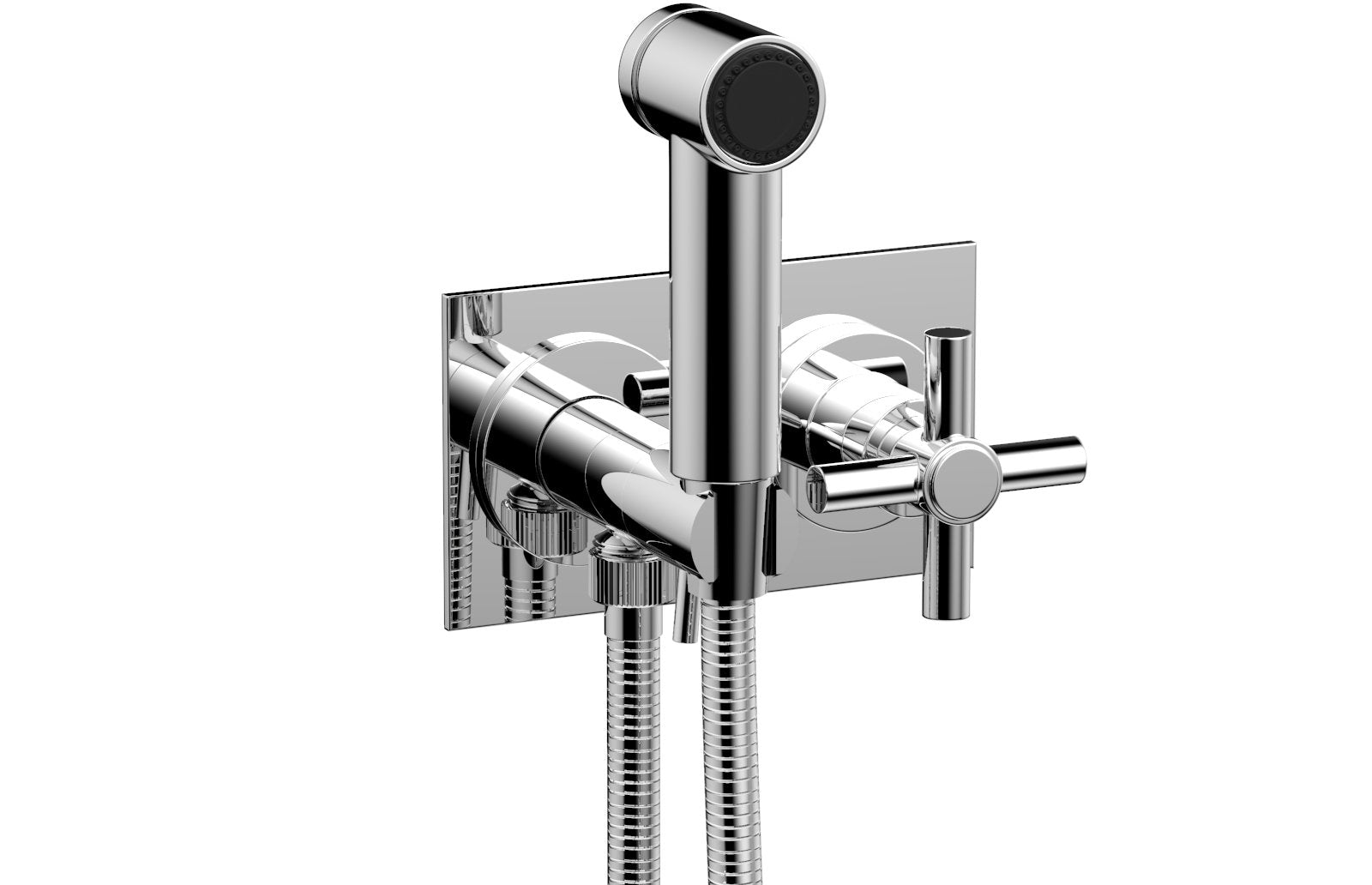 BASIC Wall Mounted Bidet, Tubular Cross Handle 134-65