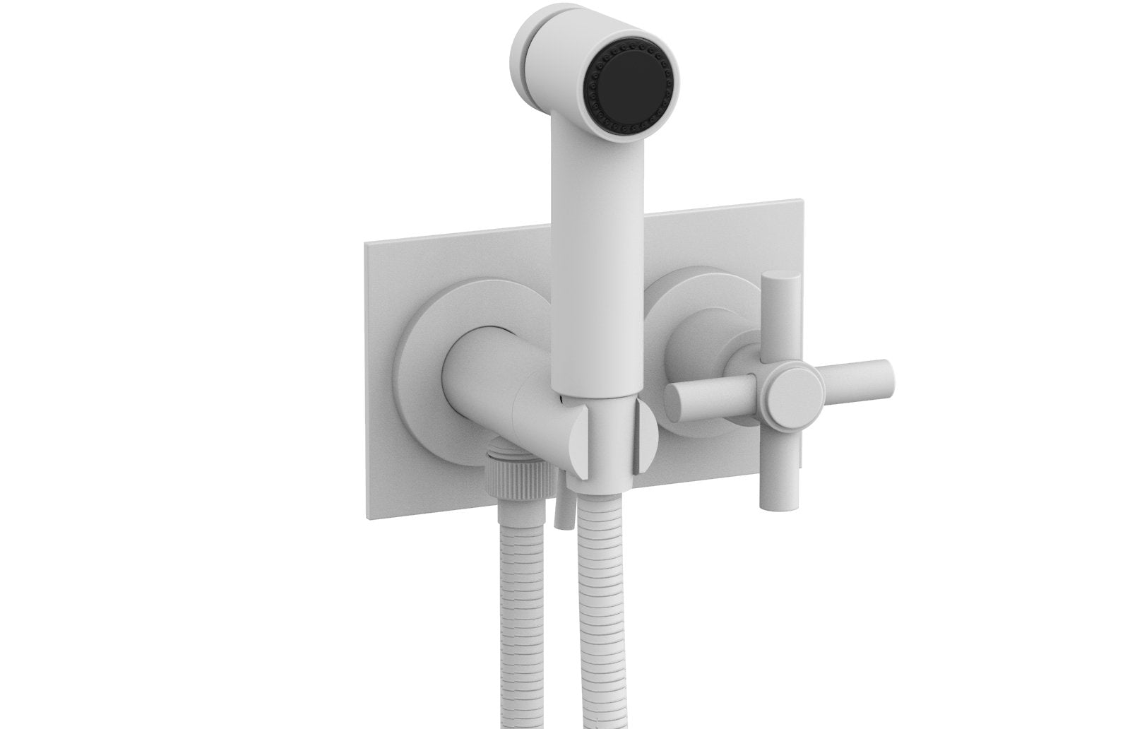 BASIC Wall Mounted Bidet, Tubular Cross Handle 134-65