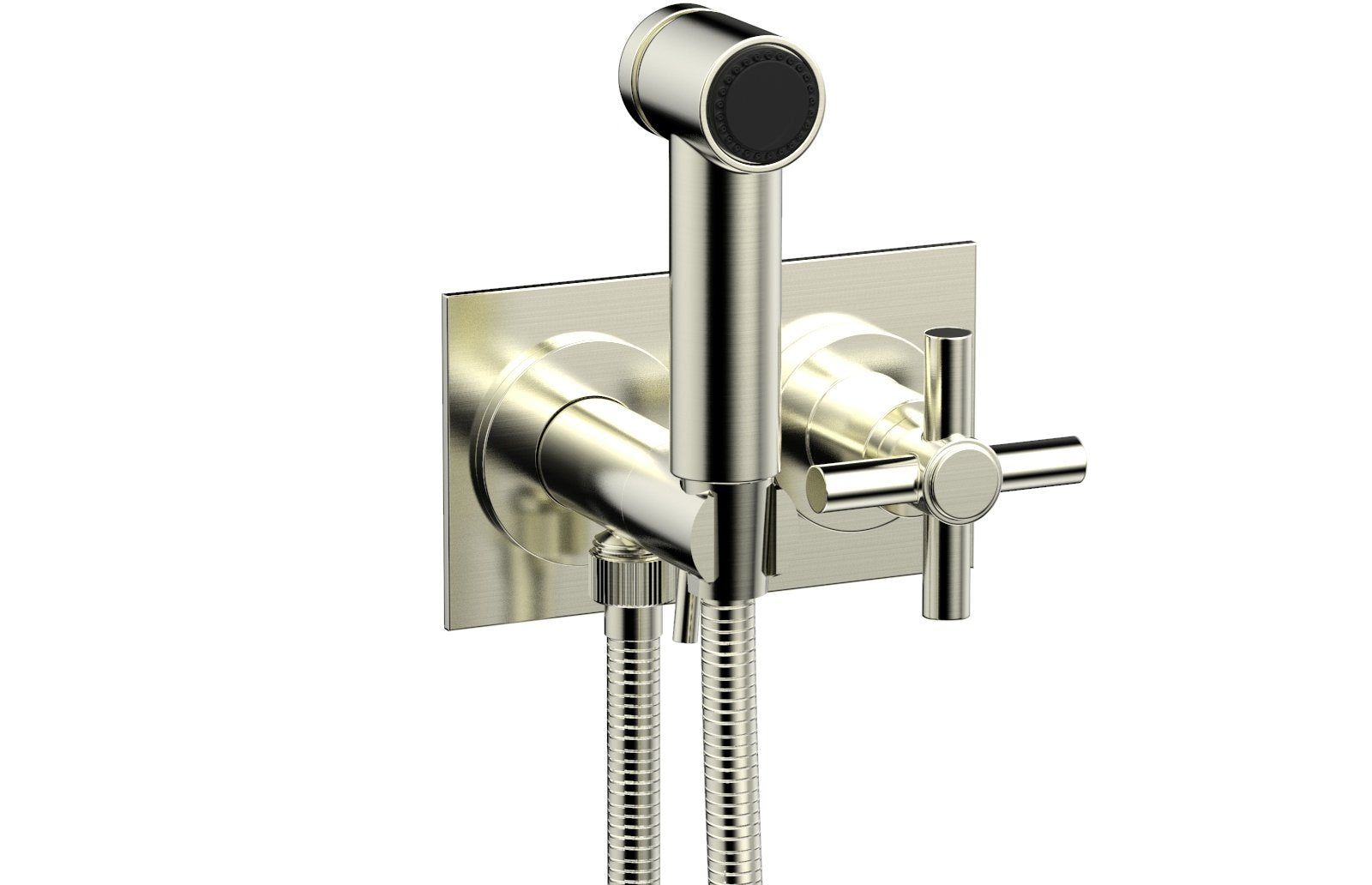 BASIC Wall Mounted Bidet, Tubular Cross Handle 134-65