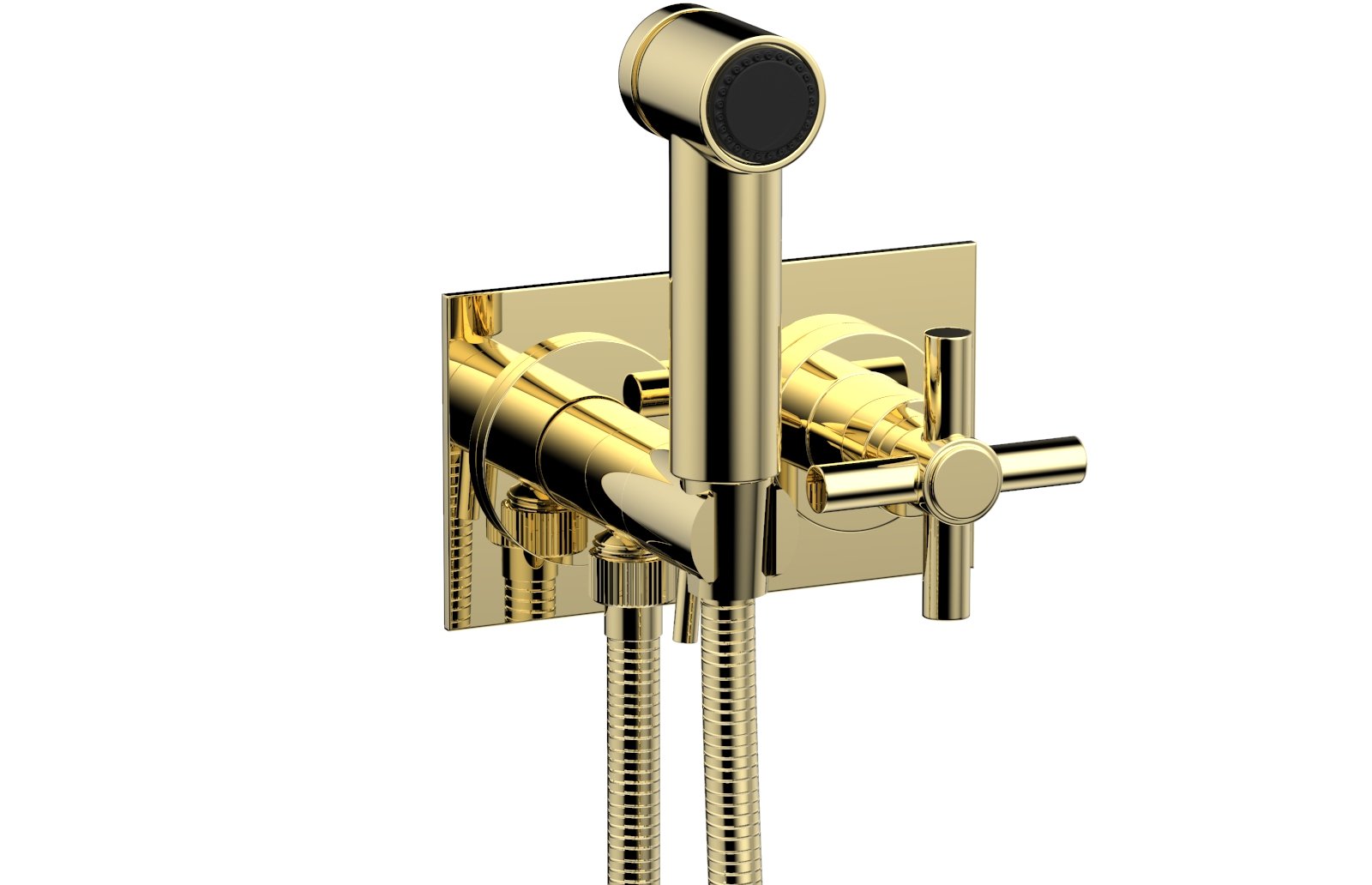 BASIC Wall Mounted Bidet, Tubular Cross Handle 134-65