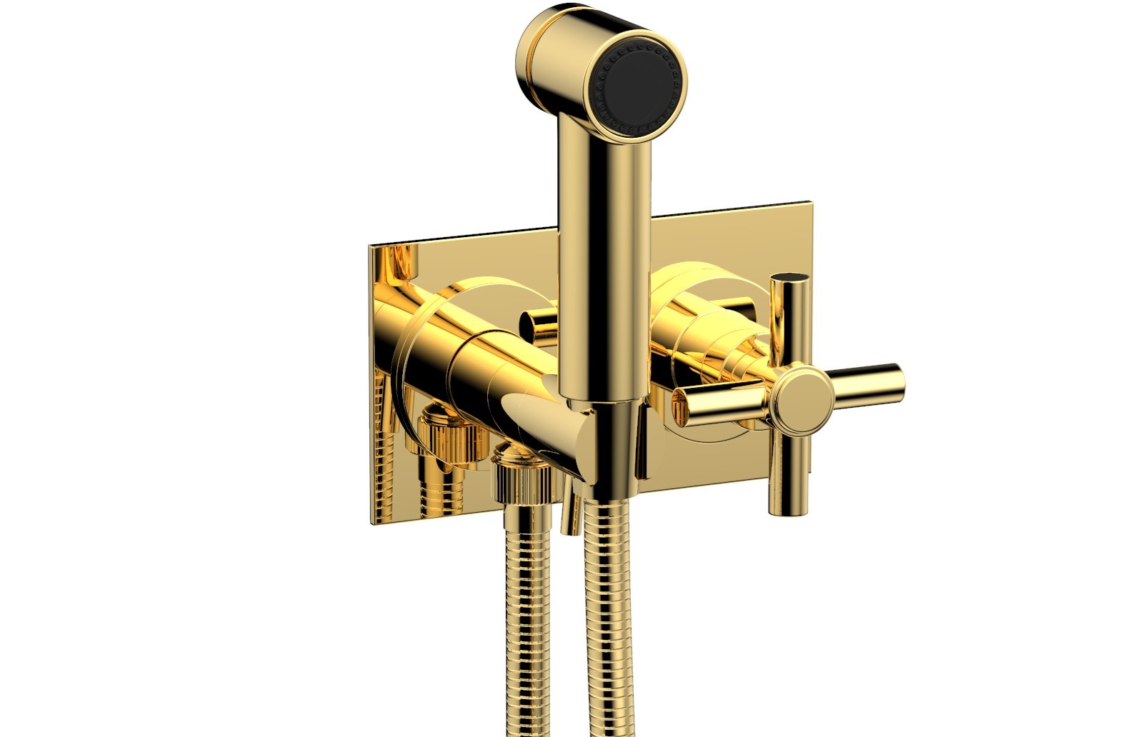 BASIC Wall Mounted Bidet, Tubular Cross Handle 134-65