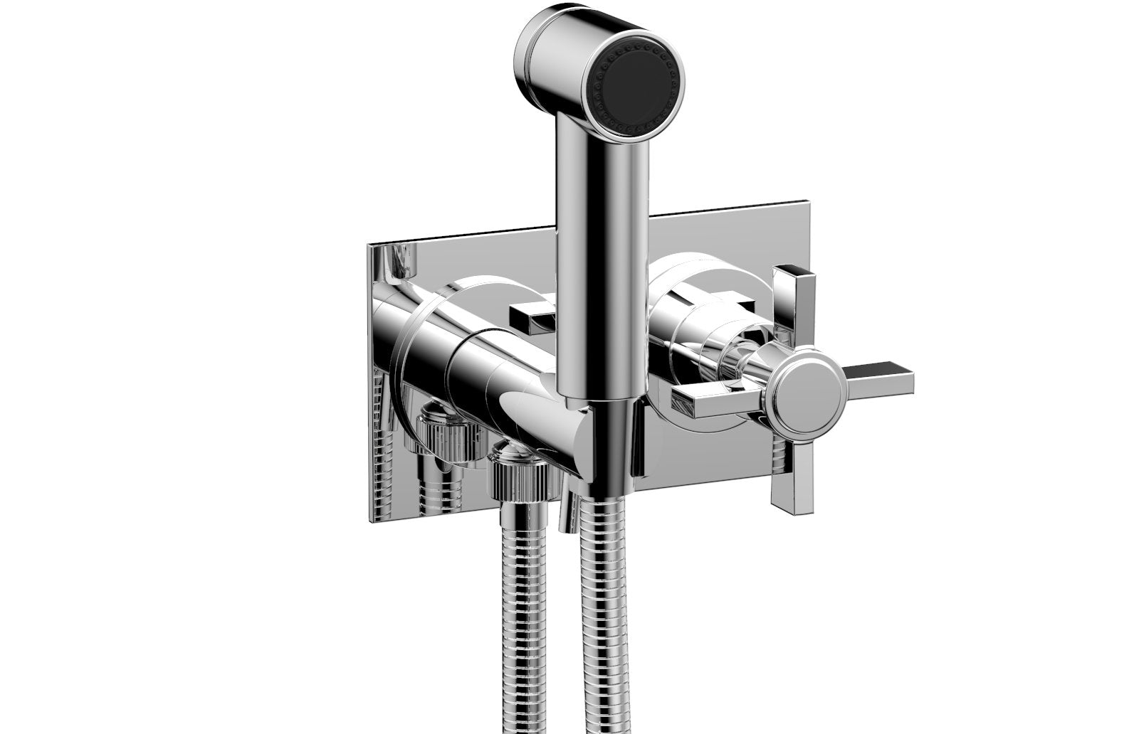 BASIC Wall Mounted Bidet, Blade Cross Handle 137-65