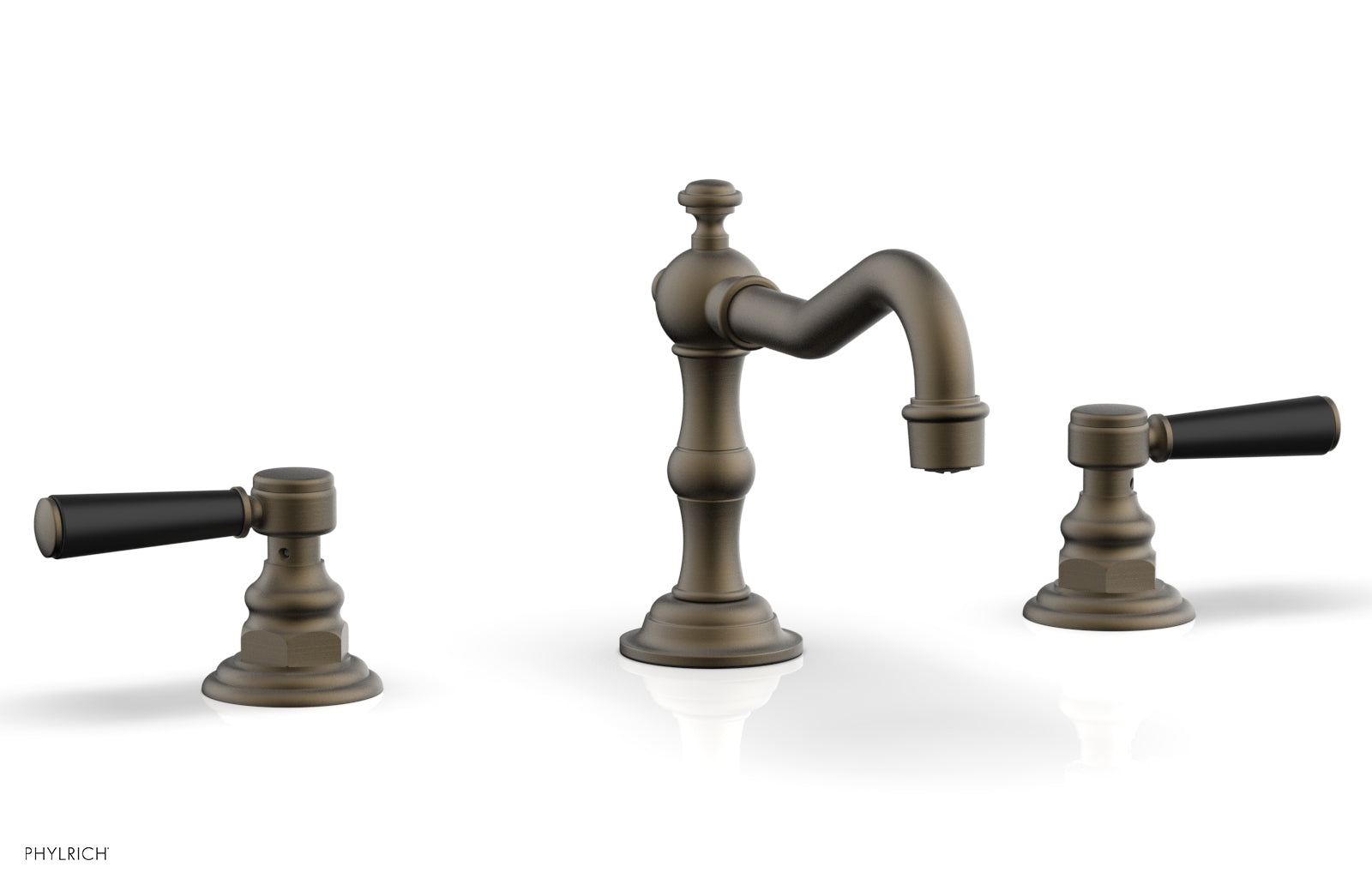 HENRI Widespread Faucet - Satin Black Lever Handles 161-02