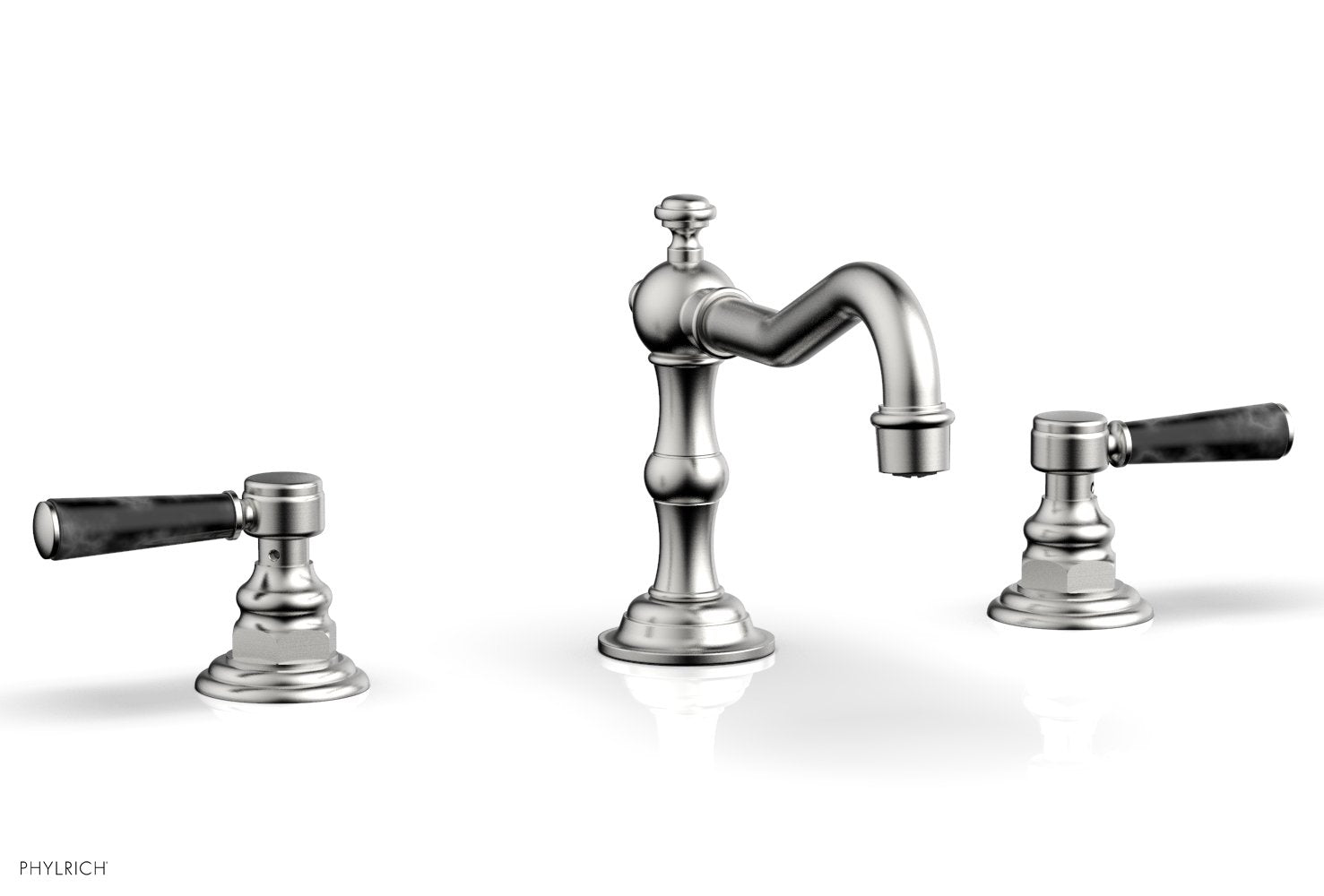 HENRI Widespread Faucet - Black Marble Lever Handles 161-03