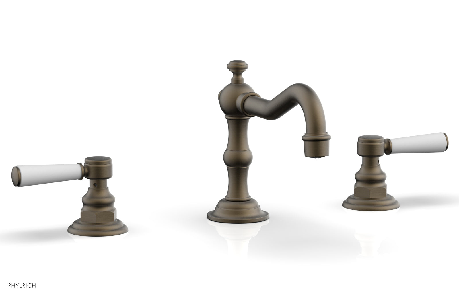 HENRI Widespread Faucet - Satin White Lever Handles 161-02