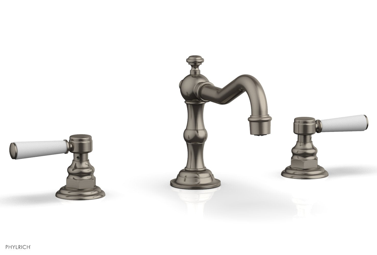 HENRI Widespread Faucet - Satin White Lever Handles 161-02