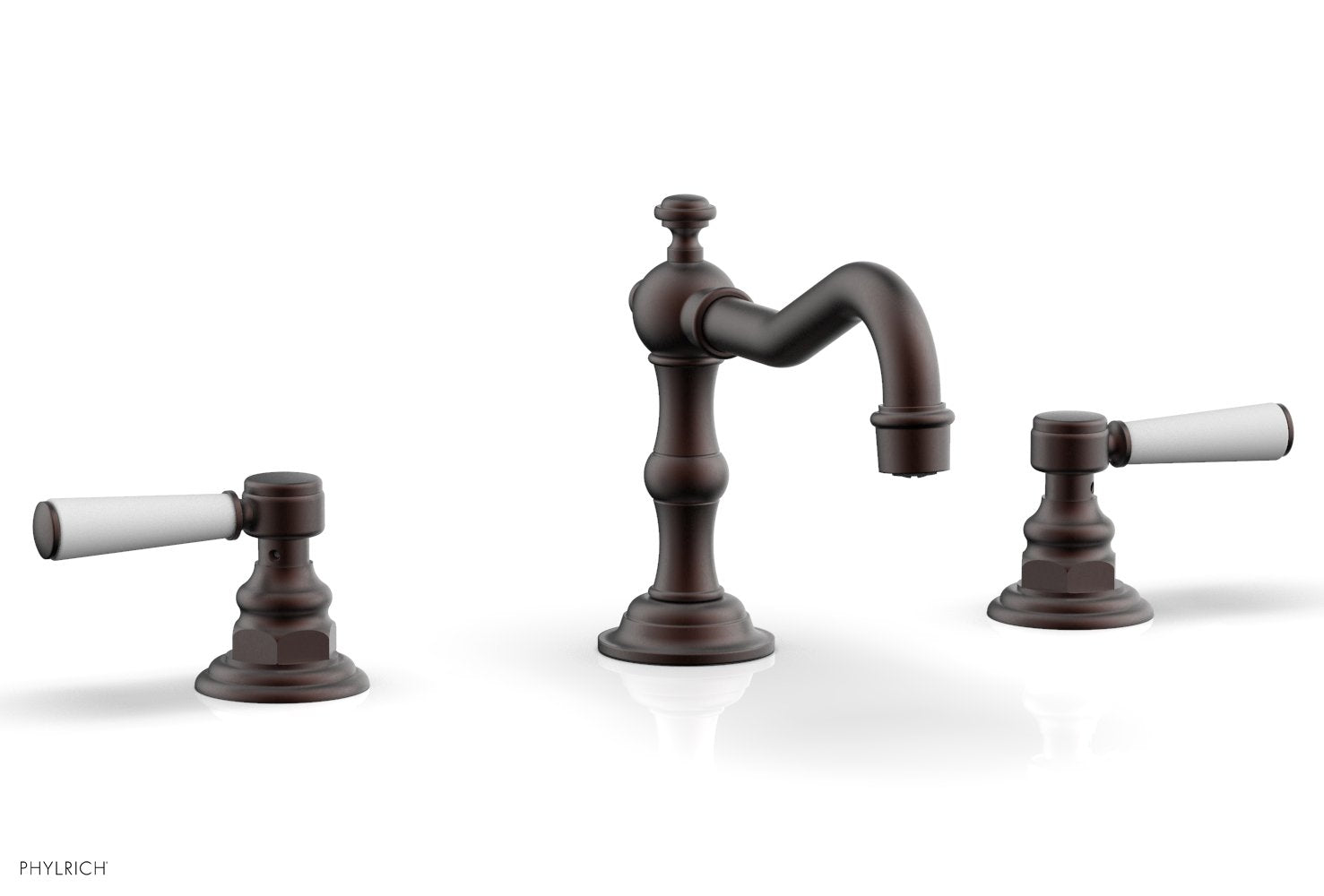 HENRI Widespread Faucet - Satin White Lever Handles 161-02