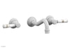 HENRI Wall Lavatory Set - White Marble Lever Handles 161-13