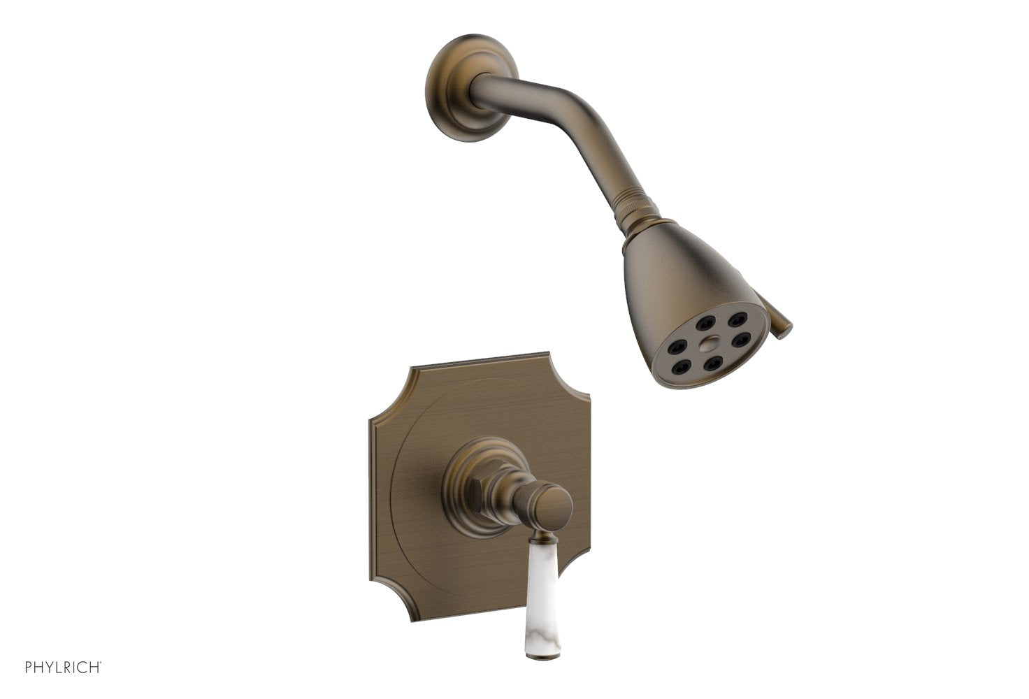 HENRI Pressure Balance Shower Set - White Marble Handle 161-23