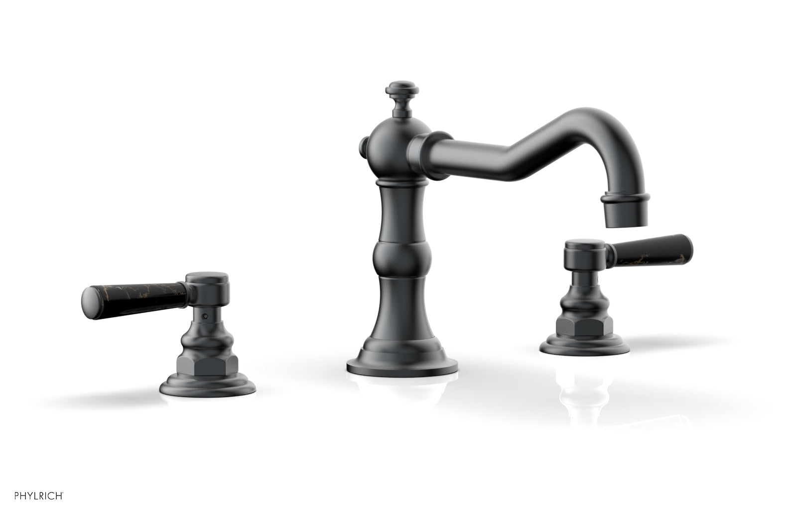 HENRI Deck Tub Set - Marble Lever Handles - 161-42