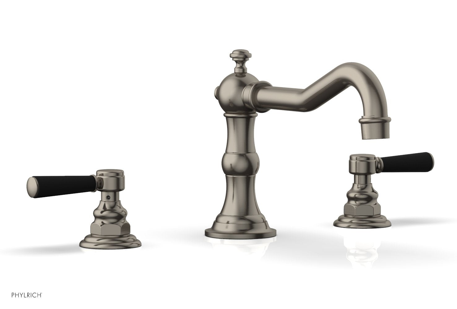 HENRI Deck Tub Set - Satin Black Lever Handles - 161-41