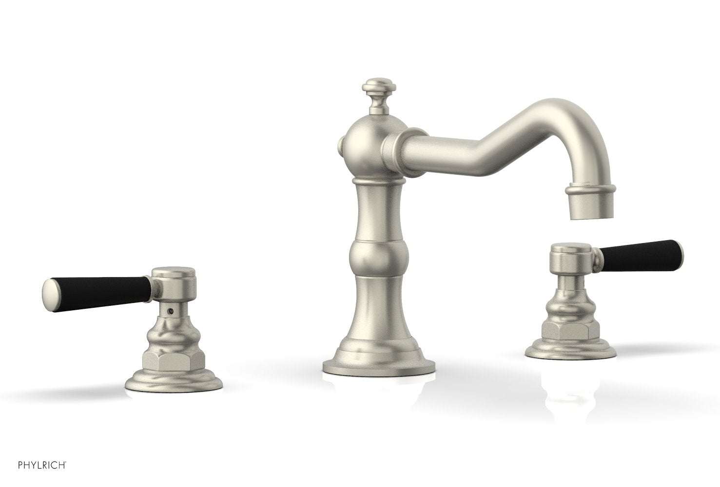 HENRI Deck Tub Set - Satin Black Lever Handles - 161-41