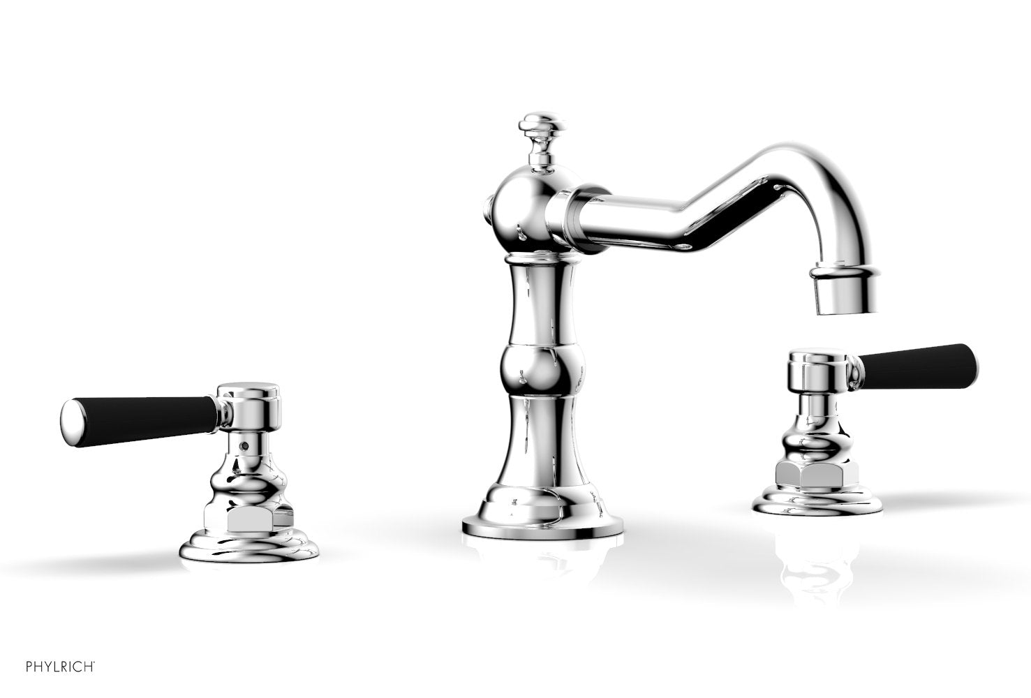 HENRI Deck Tub Set - Satin Black Lever Handles - 161-41