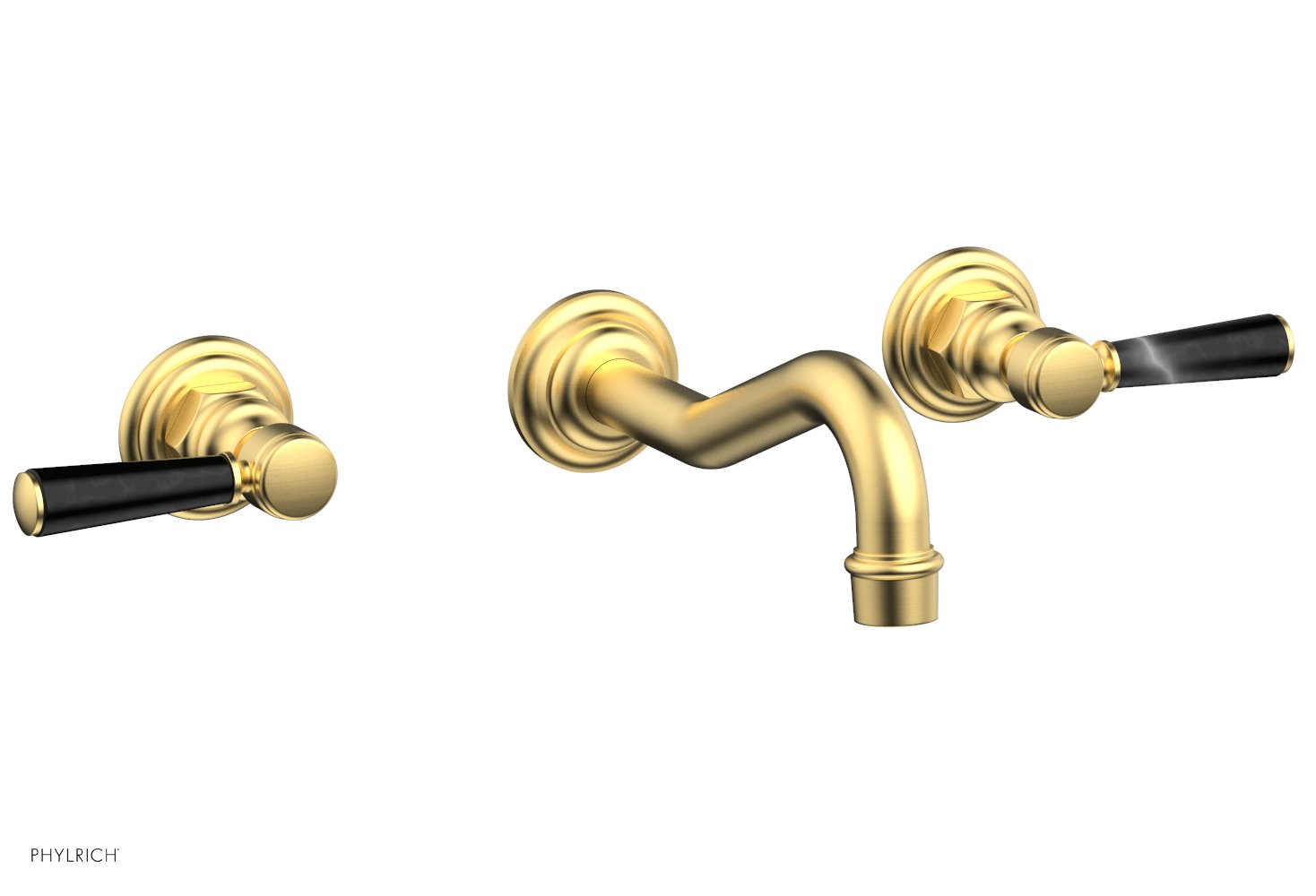 HENRI Wall Tub Set - Marble Lever Handles 161-58