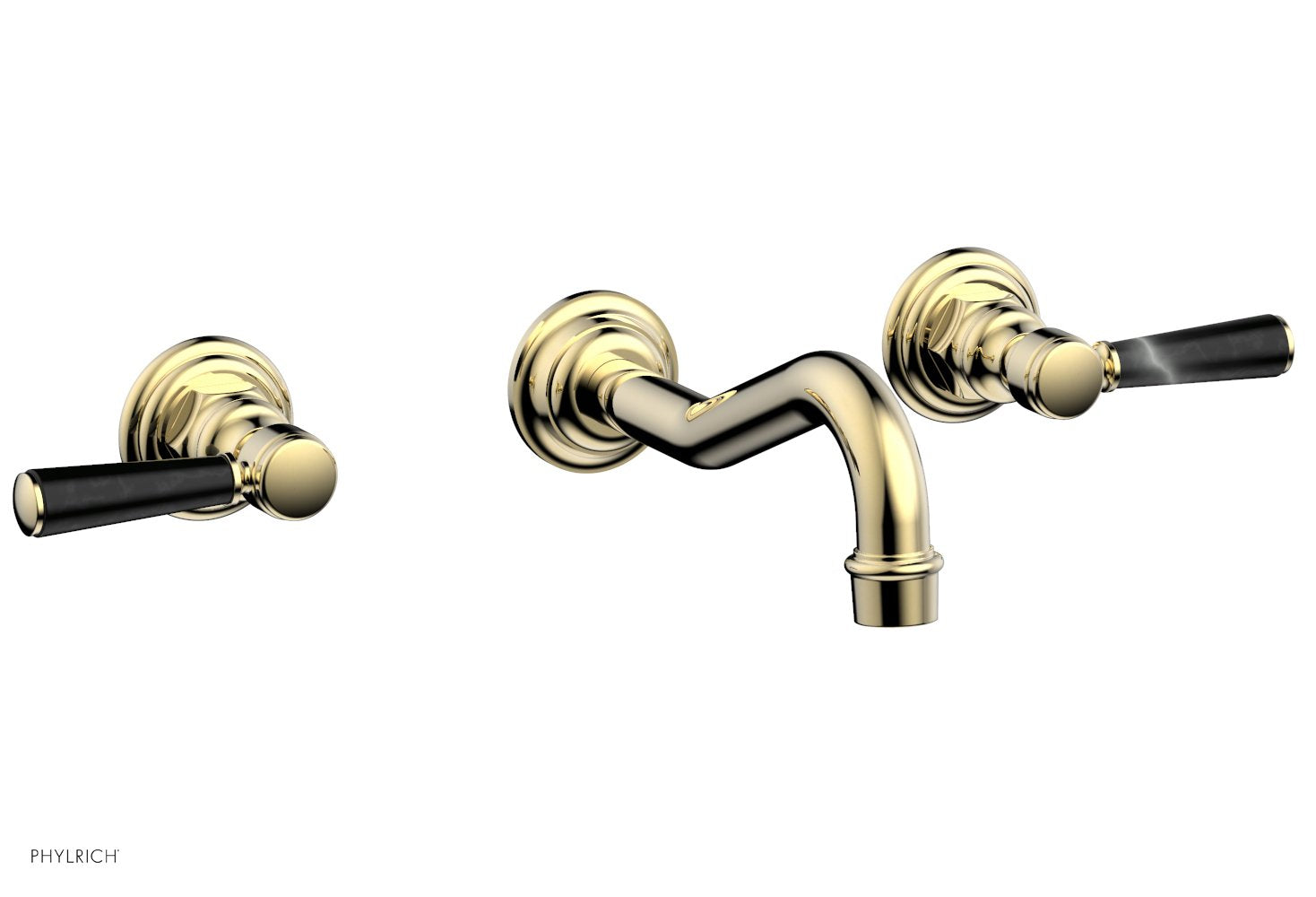 HENRI Wall Tub Set - Marble Lever Handles 161-58
