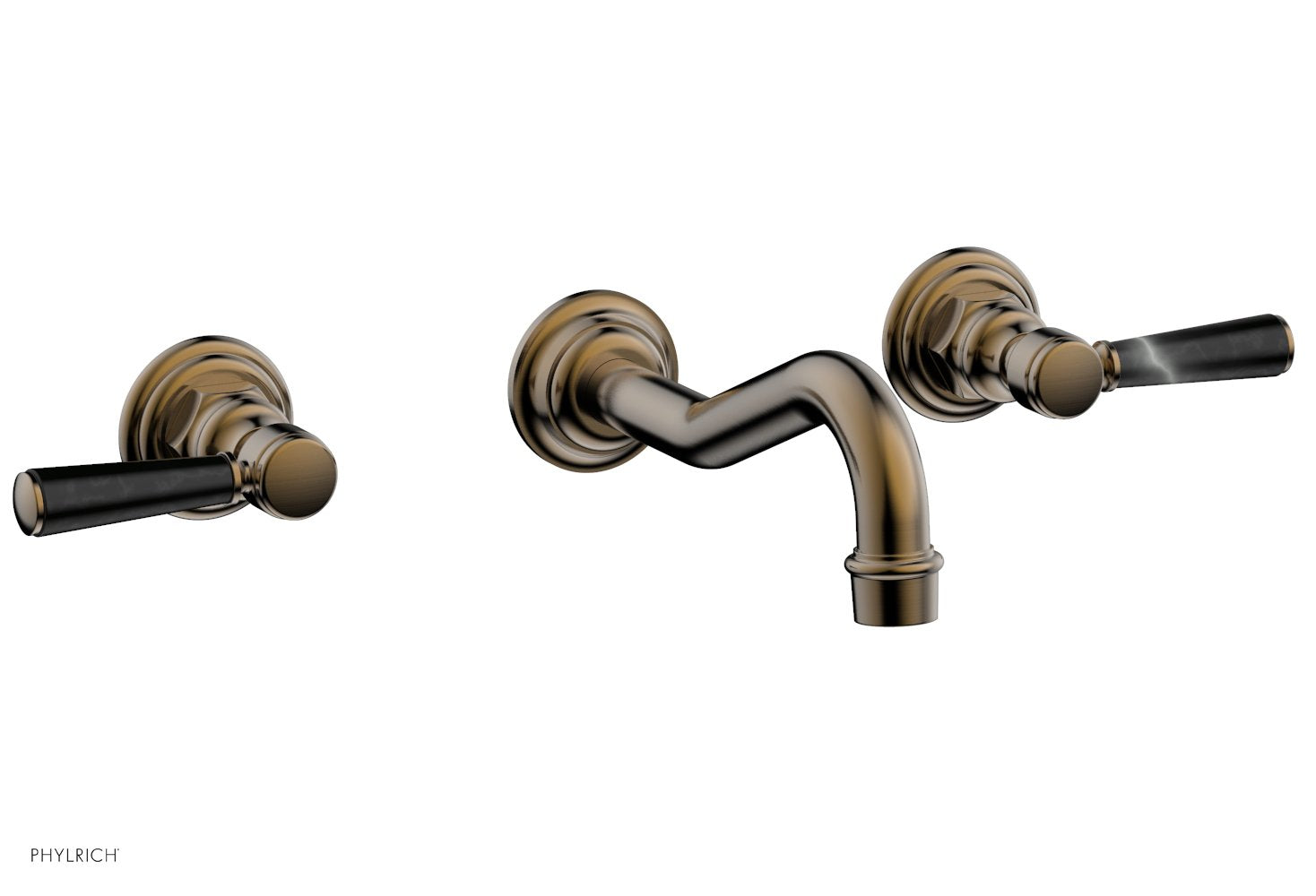 HENRI Wall Tub Set - Marble Lever Handles 161-58