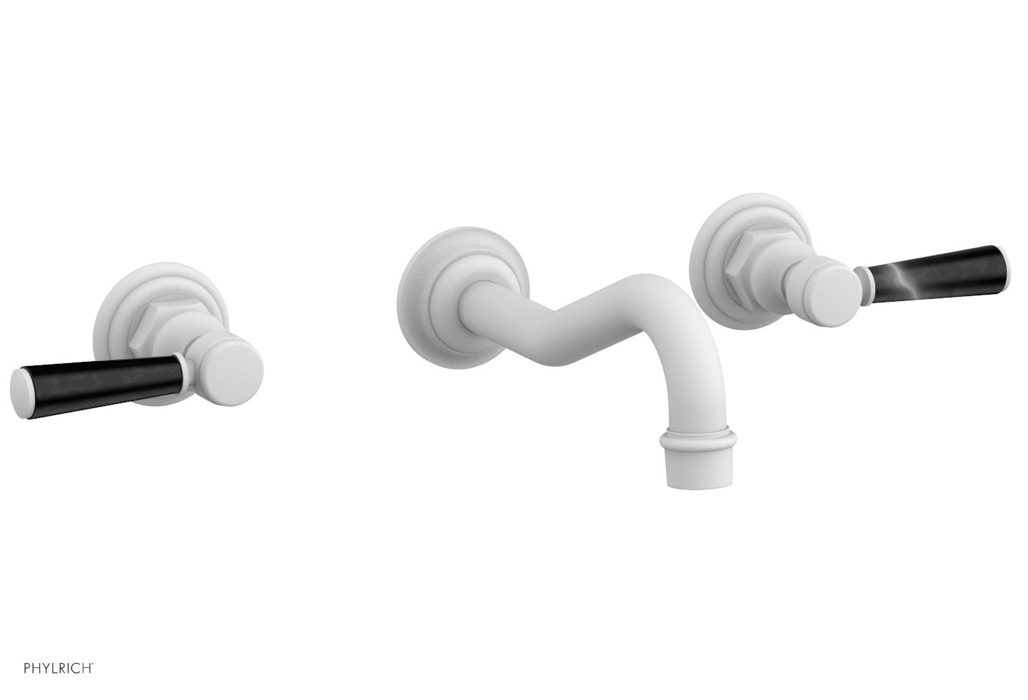 HENRI Wall Tub Set - Marble Lever Handles 161-58