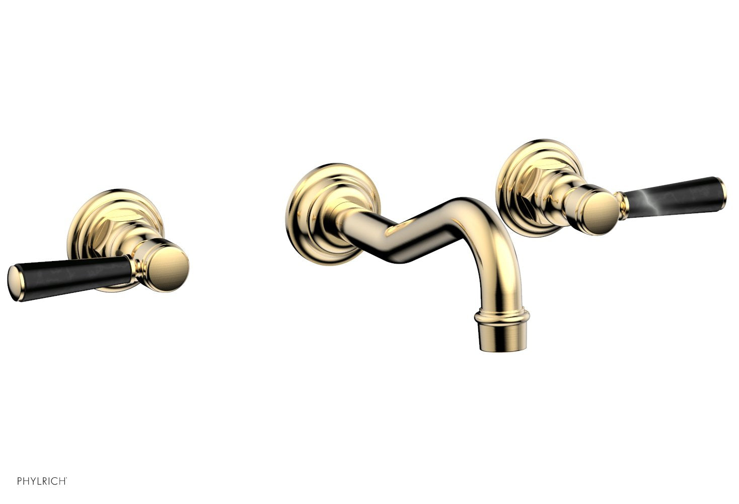 HENRI Wall Tub Set - Marble Lever Handles 161-58