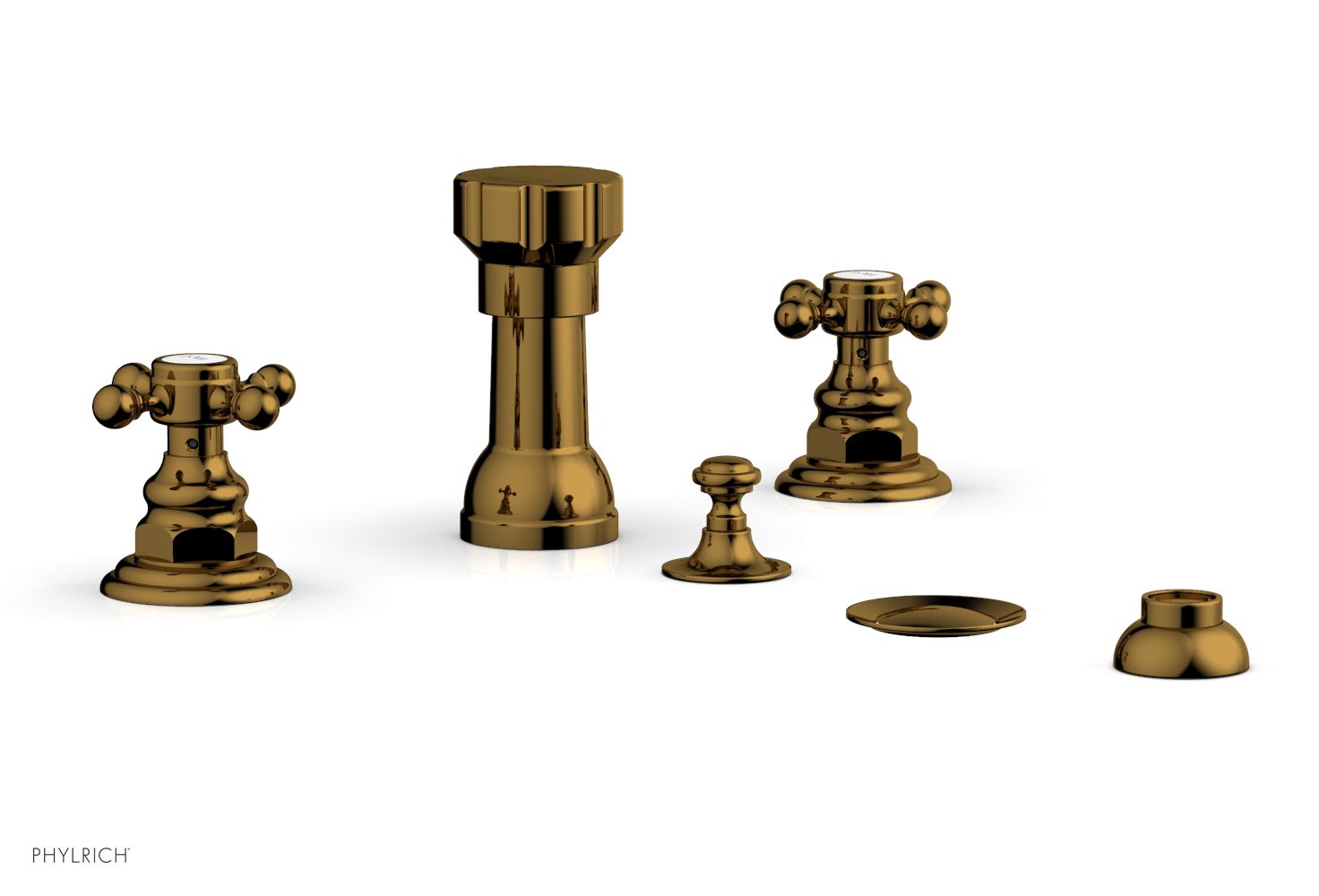 HENRI Four Hole Bidet Set - Cross Handles 161-60